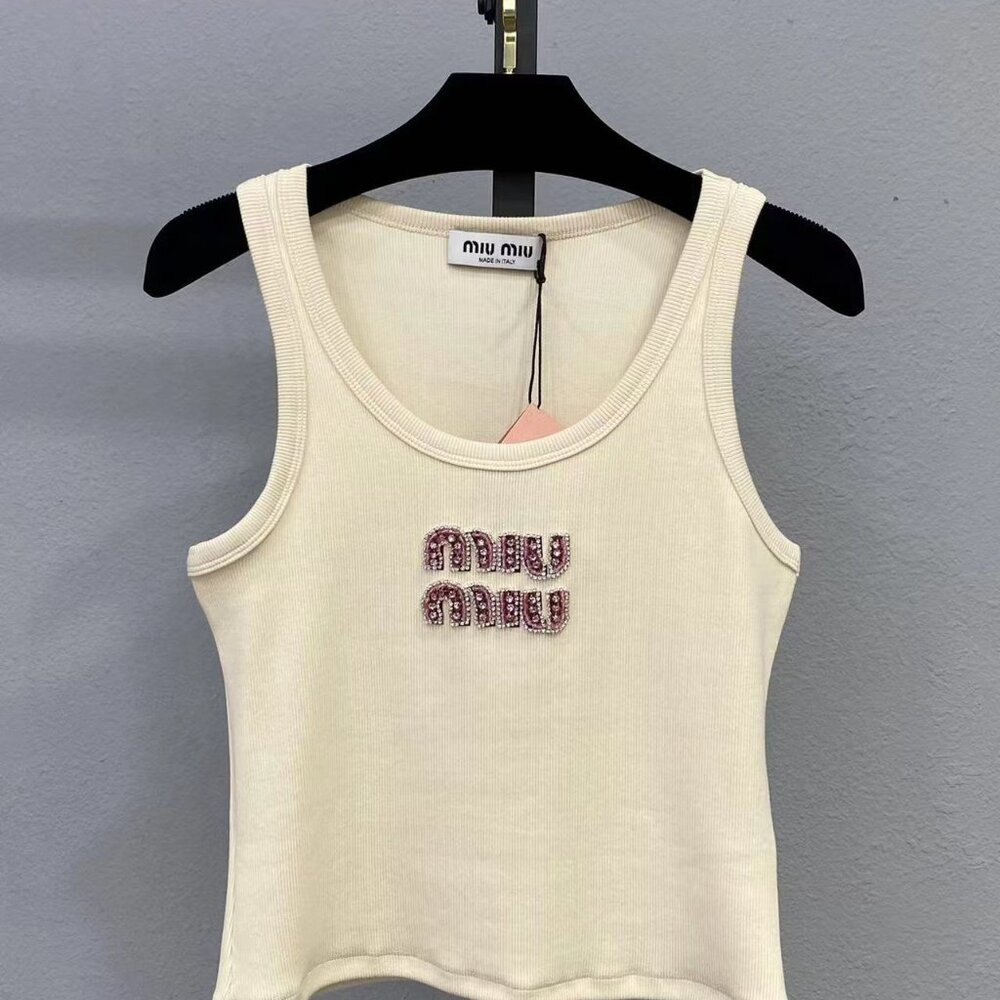 Miu Miu Women's Fashion Casual Sports Short Vest - Picture 2 of 7